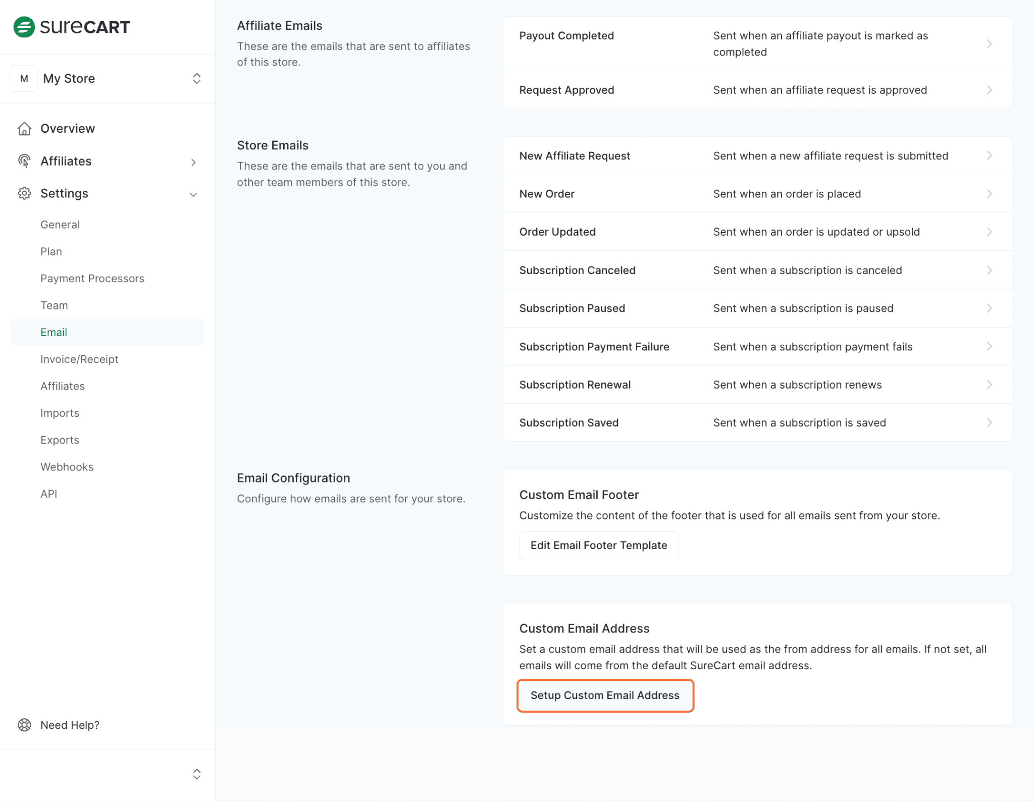 Setup Custom Email Address