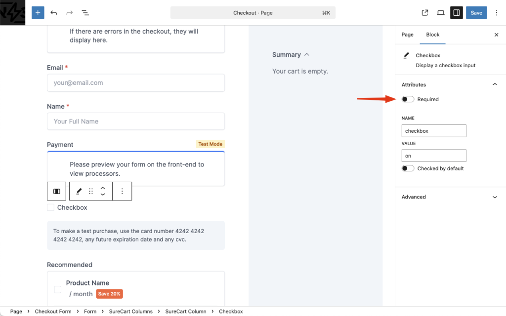 Adding Terms & Conditions to Your Checkout Form in SureCart Image 204 1024x640