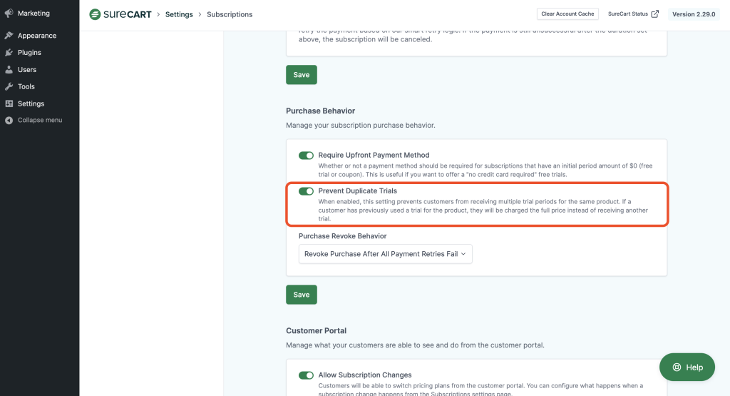 Prevent Duplicate Trials